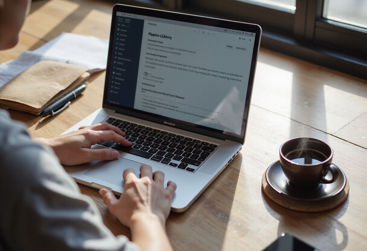 A laptop displays the Pippit AI platform on a tidy desk.